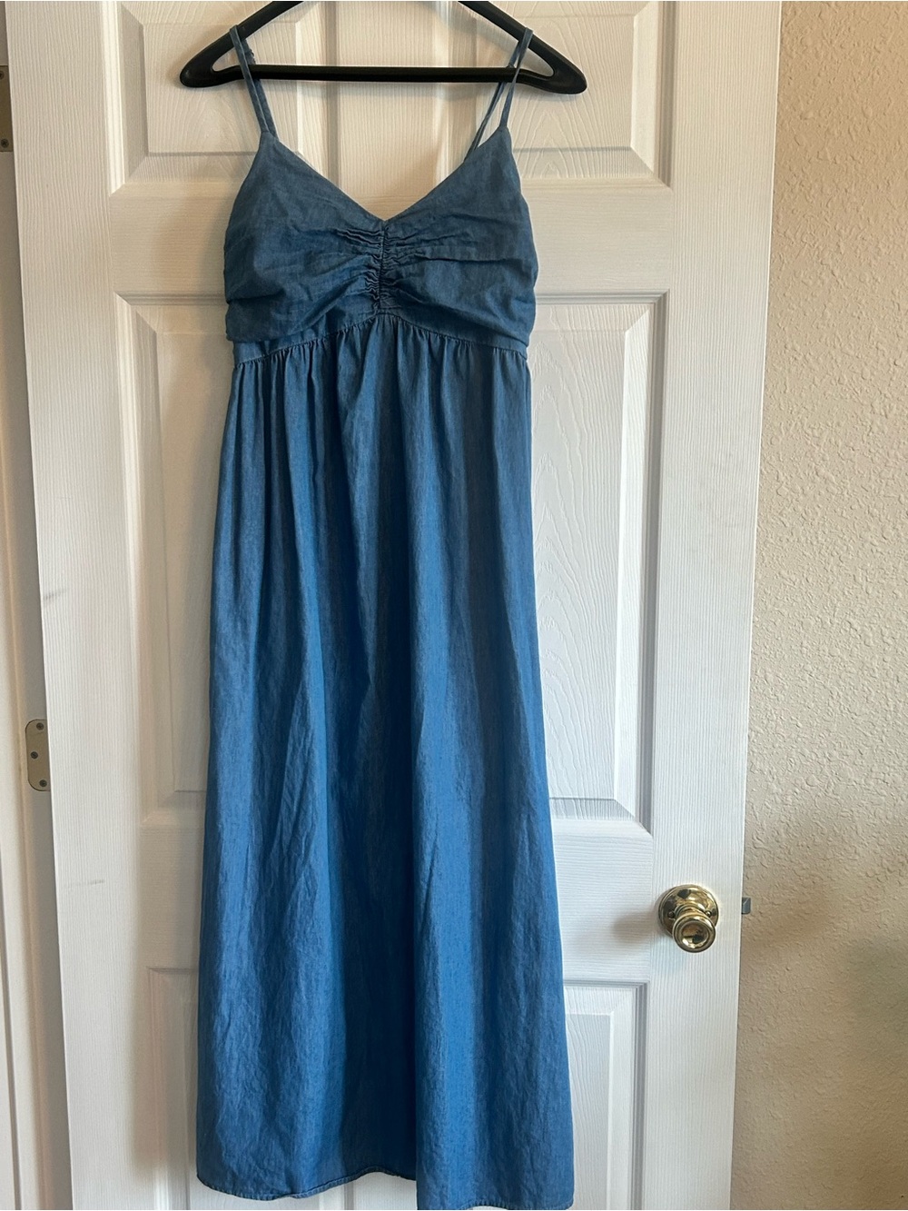 GAP Light Blue Chambray Sundress with Smocked Back